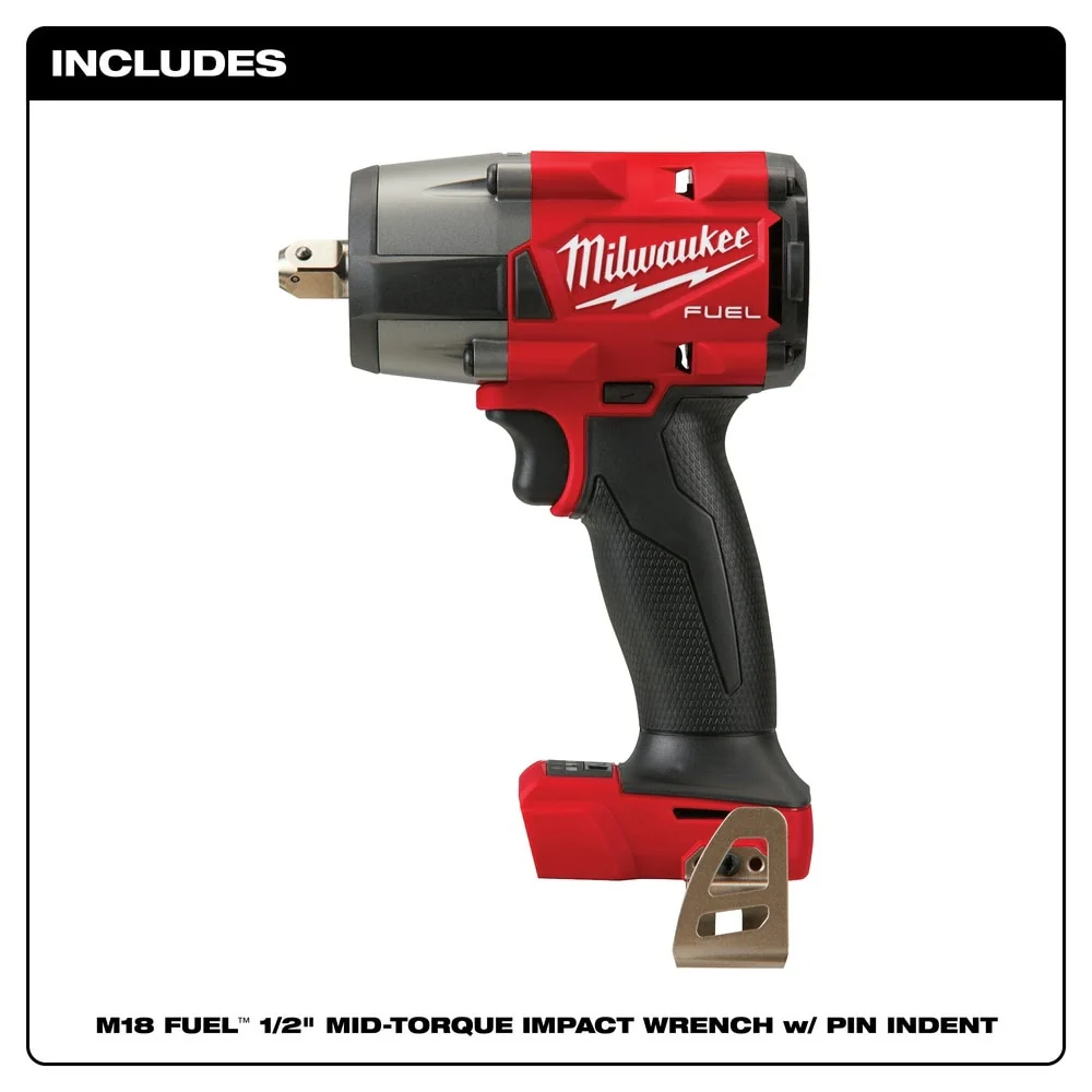 Milwaukee 2962P-20 M18 FUEL? 1/2 Mid-Torque Impact Wrench w/ Pin Detent Bare Tool